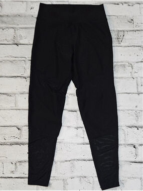 ALDO Black High Rise Leggings Medium Faux Leather Moto Panel Skinny